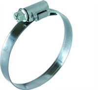Rustfri spændebånd Ø8 - Ø12 mm. AISI 430 med stålskrue. W2.